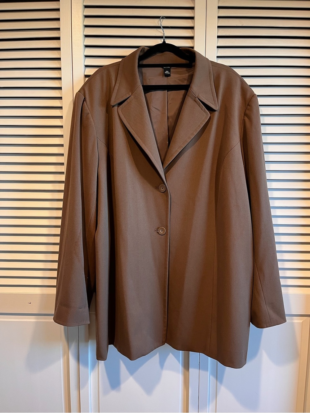 Women's Brown Single-Breasted Blazer Jacket